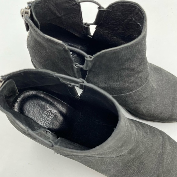 Eileen Fisher Black Leather Tote Ankle Bootie Boots Size 8.5 - Picture 6 of 10